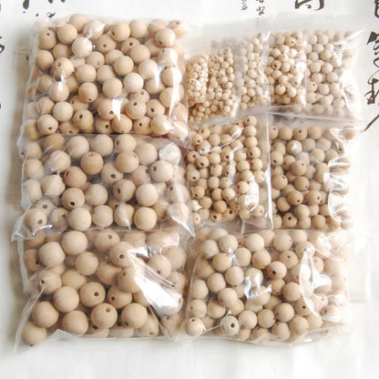 2-300pcs Natural Wooden Spacer Beads Round Eco-Friendly Loose Wood Bead DIY Crafts supplies Jewelry Making Bracelet Accessories