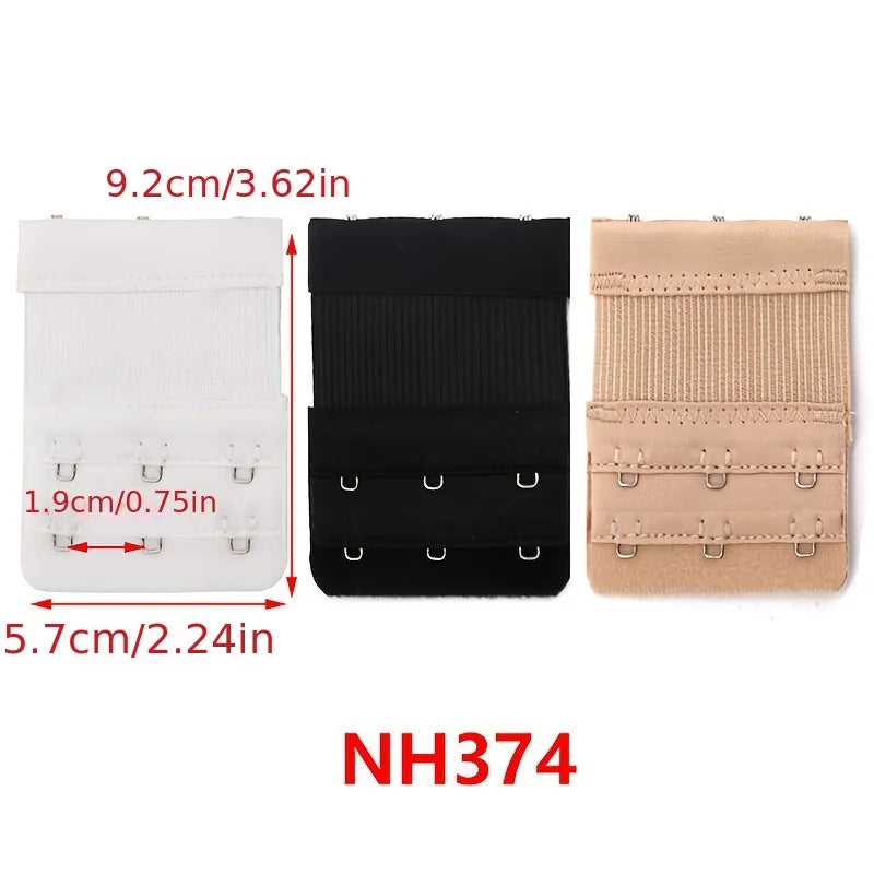 6/8PCS Bra Extender For Women's Elastic Bra Extension Strap Hook Clip Expander Adjustable Belt Buckle Intimates 2/3 Hooks