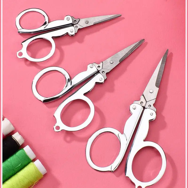 Folding Scissors Pocket Travel Small Crafts Sharp Blade Emergency Mini Foldable Travel Embroidery Scissor Thread Tailor Scissors