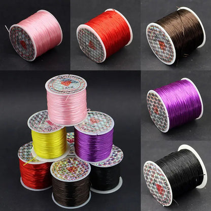 393inch/Roll Strong Elastic Crystal Beading Cord 1mm for Bracelets Stretch Thread String Necklace DIY Jewelry Making Cords Line