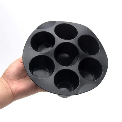 7 Cups Airfryer Silicone Muffin Pan Cupcake Mold for 3.5 to 5.8 L Air Fryer Accessories Non Stick Mini Cake Mould