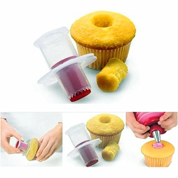 Cupcake corers plunger cutters pastry hollowers astry corers decor dividers cake fillings miffin cake filling tools