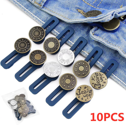 1/5/10PCS Metal Button Extender For Pants Jeans