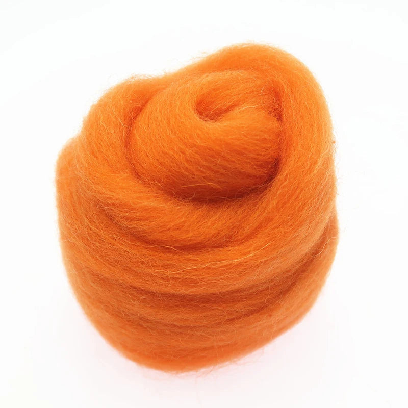 10g*8 /50g*1 Yellow Series Felting Wool Roving Wool Fibre For Needle Felting Weaving Wool Fiber For DIY Needle Felting