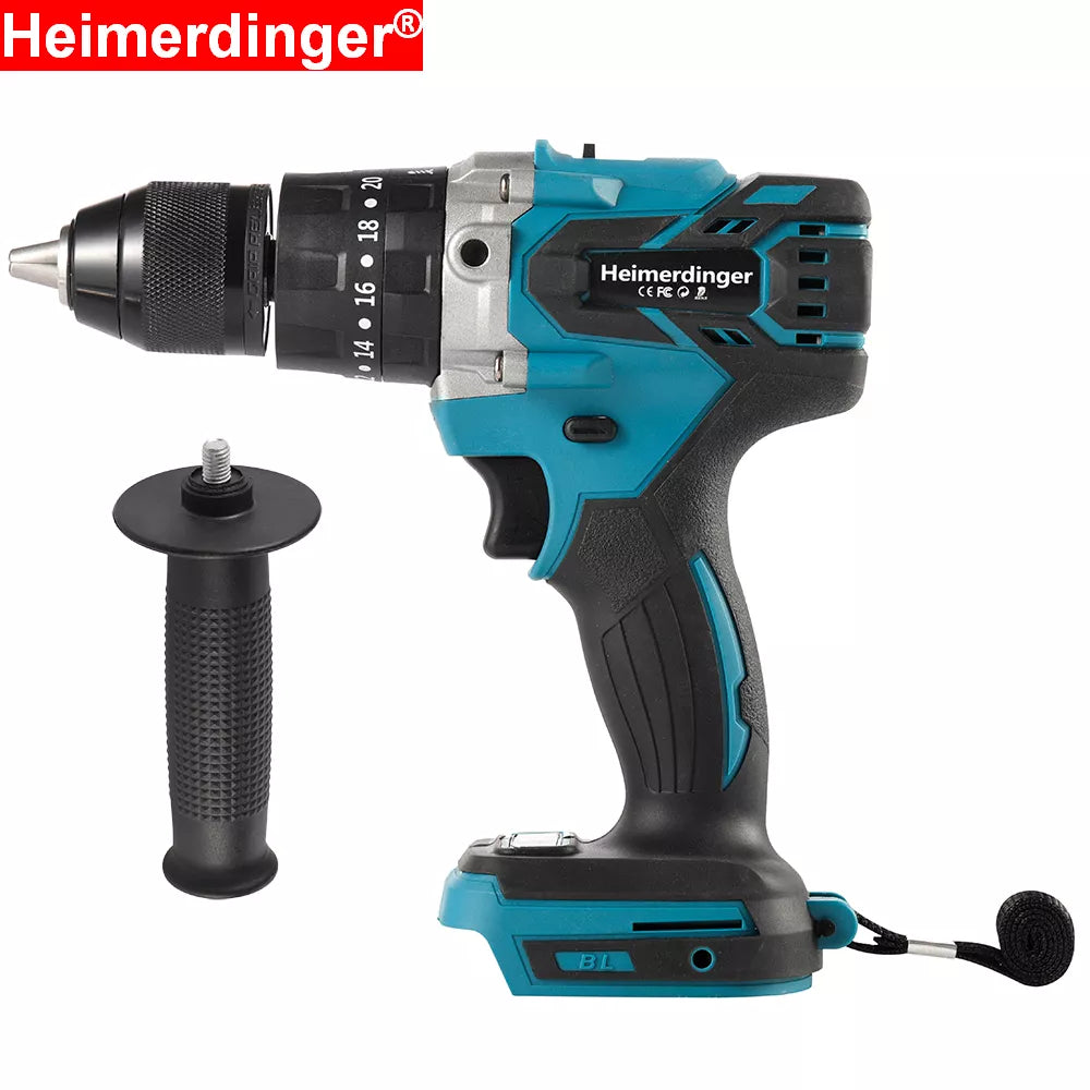 Without Battery - 18V 13mm cordless impact drill brushless impact drill screwdriver drill body compatible 1830 1840 1850 1860