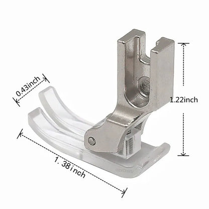 2PC Industrial Sewing Machine Flat Plastic Presser Foot MT-18 Wear-Resistant Plastic Plate Presser Foot Sewing Accessories Tool