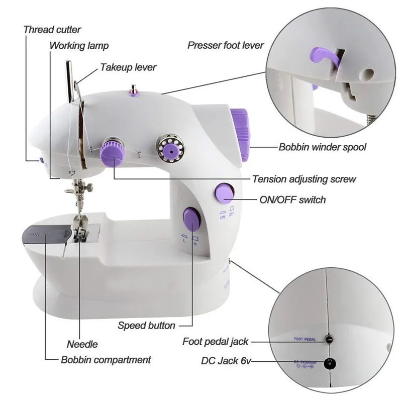 Multifunctional Home Miniature Electric Portable Desktop Sewing Machine