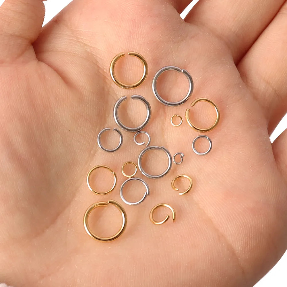 100-200pcs/lot Stainless Steel Open Jump Rings Split Rings Connectors For DIY Jewelry Making Supplies Accessories Wholesale