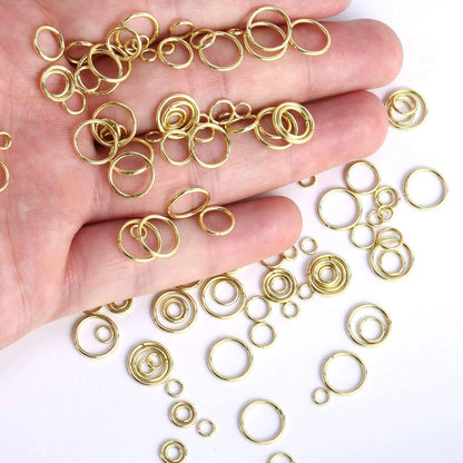 50-200pcs/lot Stainless Steel Open Jump Rings Split Rings Connectors For DIY Jewelry Making Supplies Accessories Wholesale