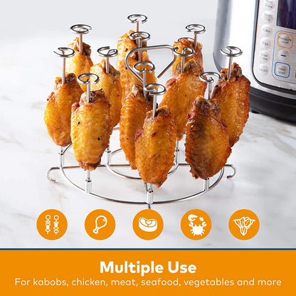 6Qt 8Qt Air Fryer Skewer Stand Compatible with Ninja Foodie Vertical Skewers Holder Grilling Air Fryer Kitchen Accessories