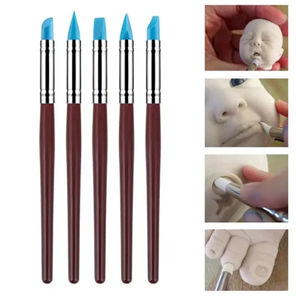 23PCS Art DIY Clay Tool cold potcelain polymer Clays molds Sculpting Carving Craft Tools for Brush Modeling  ceramics & pottery