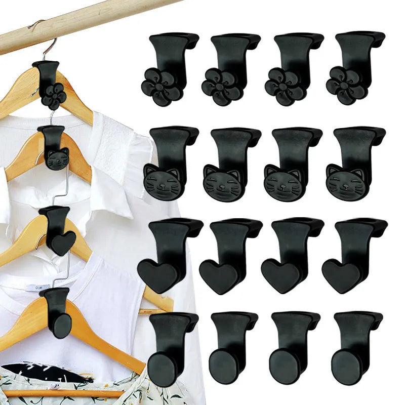 2/5/10Pcs Clothes Hanger for Closet Connector Hooks Rack Space Saving Cascading Plastic Wardrobe Coat Organizer Holder