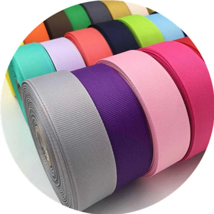 5yards 10mm 15mm 25mm 38mm 50mm Grosgrain Ribbon For Christmas Wedding Decoration DIY Sewing Handmand Crafts