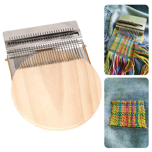 Knitting Tools Hand Tapestry Wood Loom Weaving Frame Small Frame Small Loom For Mending Clothes and Jeans Darning Machine