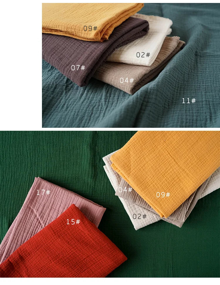 130cm x50cm High Quality Soft Thin Double Crepe Texture Cotton Fabric, Make Shirt, Dress, Underwear, Pajamas Cloth