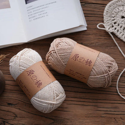 100g 2mm Hand Woven Cotton Thread Plain Style Linen Thread Knitted Bag Hat Coaster Environmentally Friendly Without Pilling