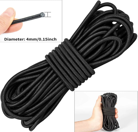 1/2/3/4/5MM Strong Elastic Rope White/black High-Quality Elastic Rope