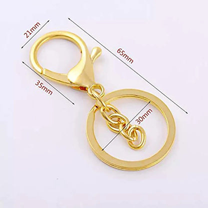 5/10pcs/lot lobster clasp With key ring Zinc alloy key hook chain key ring pendant bag metal jewelry accessories