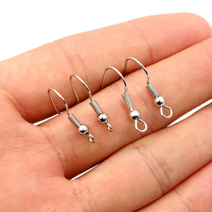 High Quality 316 Stainless Steel DIY Earring Findings Clasps Hooks Jewelry Making Accessories Earwire