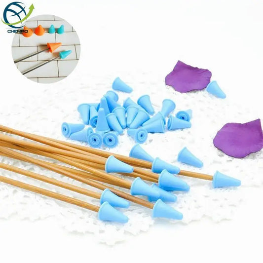 20PCS Knitting Needles Point Protectors/Stoppers, Include 10Small & 10Large, Knit Needle Tip Covers for Beginners Knitting Craft