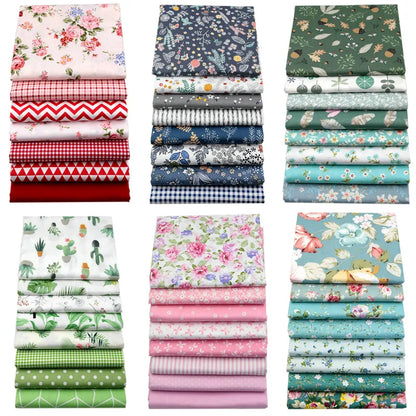 25x25cm Cotton Fabric Printed Cloth Sewing Quilting Fabrics for Patchwork Needlework DIY Handmade Material