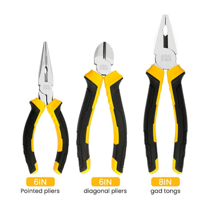 AIRAJ 6/8 Inch Wire Pliers Sharp Large Opening Stripping Pliers Industrial Grade Multifunctional Hardware Manual Tools