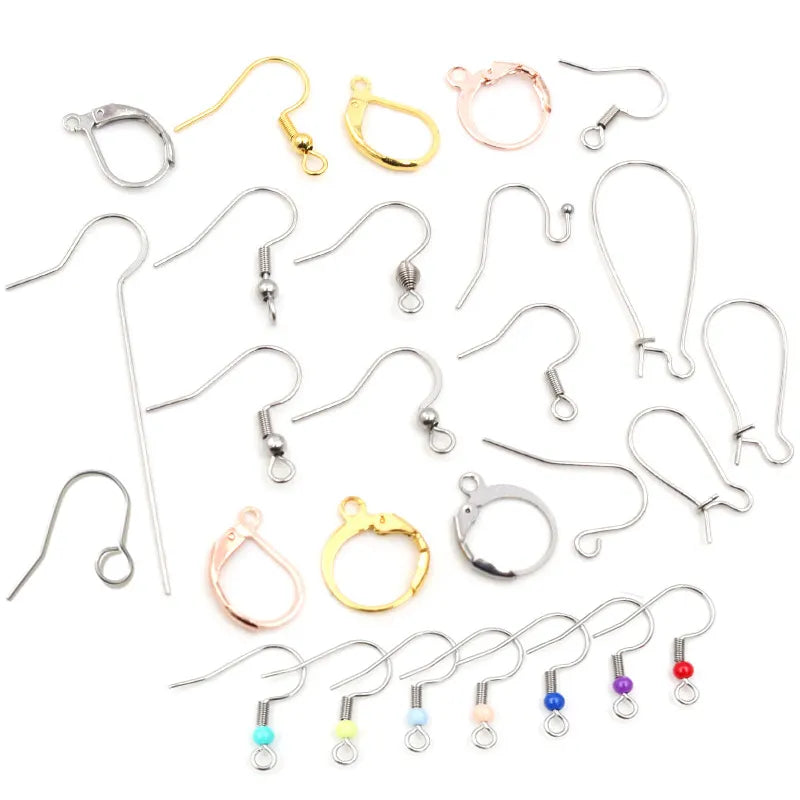 High Quality 316 Stainless Steel DIY Earring Findings Clasps Hooks Jewelry Making Accessories Earwire