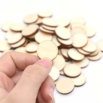 Diameter 1-10cm Natural Unfinished Round Wood Slices Circles Discs for DIY Wood Craft Painting Christmas Ornament Decoration