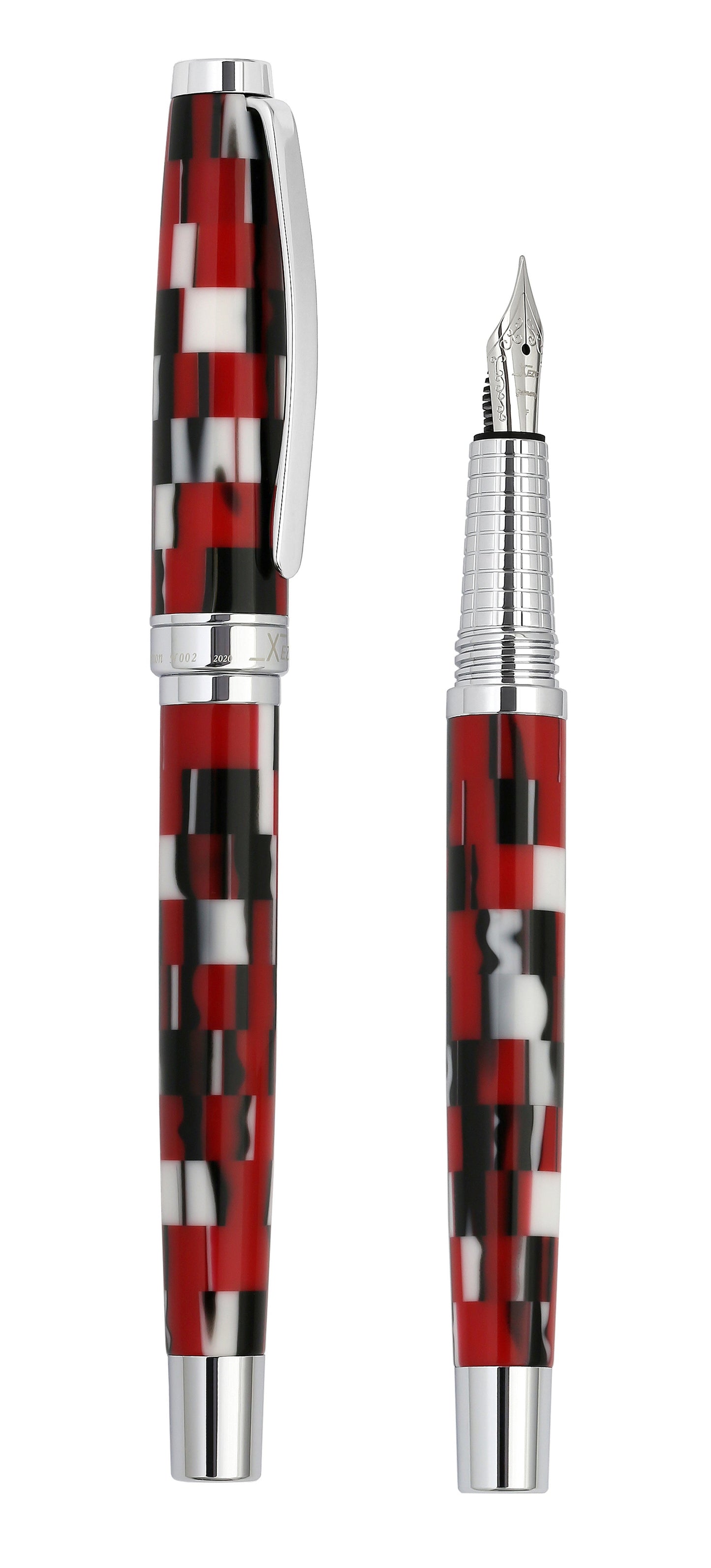 Urbanite II Acrylic & Brass Fountain Pen (Fine Nib) - Trek Red