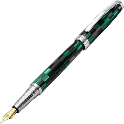 Urbanite II Acrylic & Brass Fountain Pen (Medium Nib) - Ocean Teal