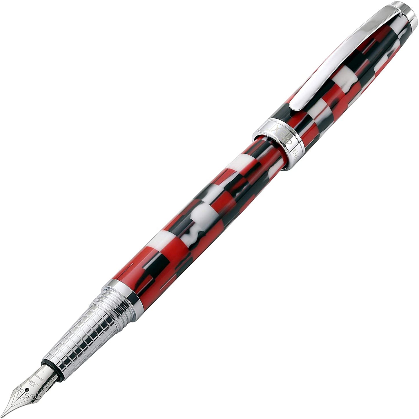 Urbanite II Acrylic & Brass Fountain Pen (Fine Nib) - Trek Red