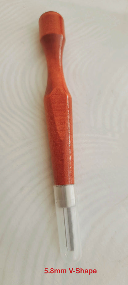 Wood Carving Tools With Metal V-Shape & Curved Blades